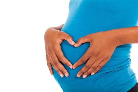 Black Pregnant Women Heart Shape Hands Royalty Free Images Stock