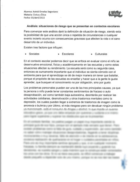 Solution Analisis Situaciones De Riesgo Que Se Presentan En Contextos