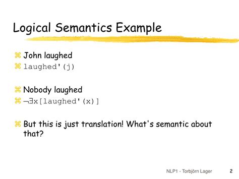 Ppt Compositional Logical Semantics Powerpoint Presentation Free