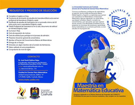 Estudia La Maestr A En Matem Tica Educativa Que Ofrece La Fcfm De La