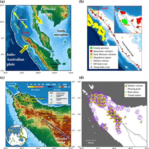 A And B Tectonic Setting Of Aceh C And D Distribution Of The Nodal