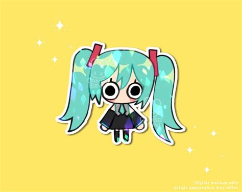 Vocaloid Hatsune Miku Holographic Vinyl Sticker Etsy