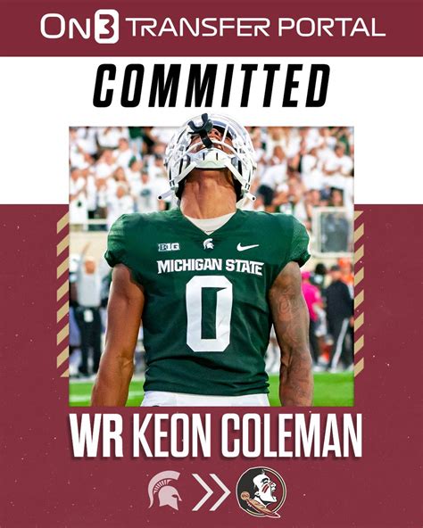 On3 On Twitter BREAKING Michigan State Transfer WR Keon Coleman Has