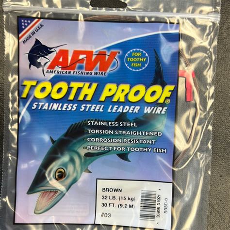 afw tooth proof   steel leader superfly flies
