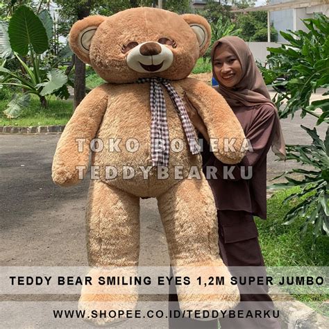 Jual Boneka Beruang Teddy Bear Smiling Eyes M Super Jumbo Shopee