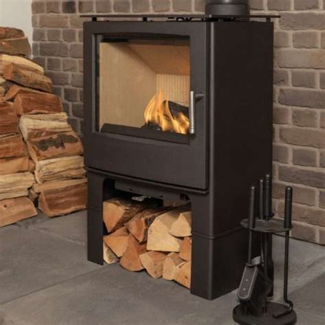 Mendip Woodland Large Logstore Wood Burning Stove The Stove Company