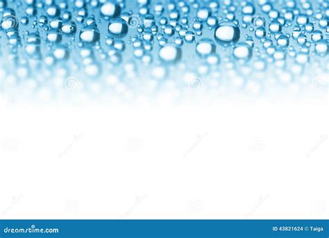 Abstract Border Of Blue Water Drops Stock Photo Image Of Condensation