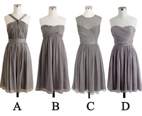 Gray Bridesmaid Dresses Style B Or D In Turquoise Short Bridesmaid