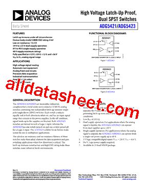 ADG5423BRMZ RL7 Datasheet PDF Analog Devices