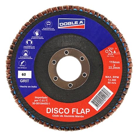 Disco tipo master flap óxido de aluminio 115mm grado 60 doble A