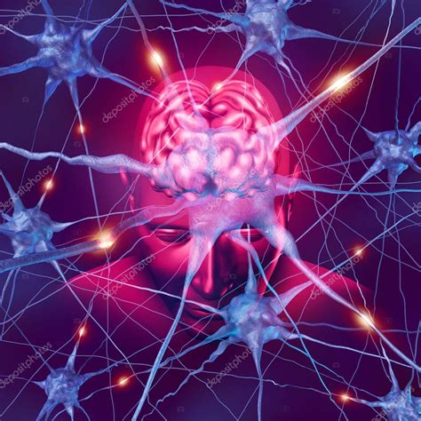 Neurología cerebral humana y conexiones neuronales activas como