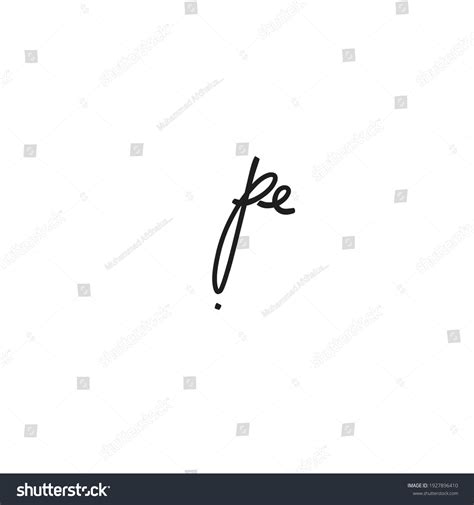 Pe Isolated White Background Initial Vector Stock Vector (Royalty Free) 1927896410 | Shutterstock