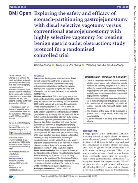 Pdf Exploring The Safety And Efficacy Of Stomach Partitioning