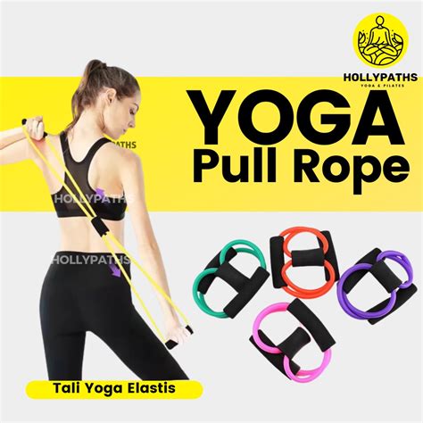 Jual Tali Stretching Yoga Pull Rope Pilates Fitness Resistance Band