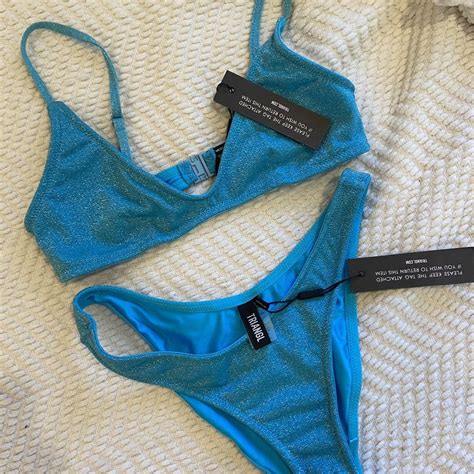 Triangl Women S Blue Bikinis And Tankini Sets Depop