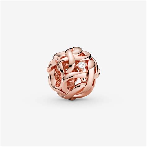 Openwork Woven Infinity Charm Rose Gold Plated Pandora Us