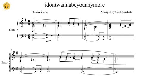 Idontwannabeyouanymore By Billie Eilish Piano Solosheets Youtube