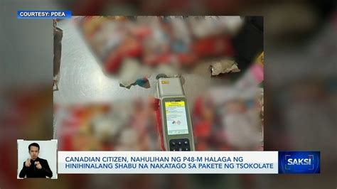 Canadian Citizen Nahulihan Ng P M Halaga Ng Hinihinalang Shabu Na