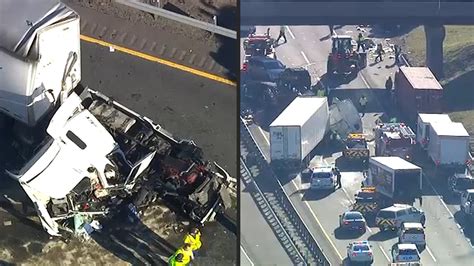 Crash Involving 4 Trucks Snarls Traffic On New Jersey Turnpike In