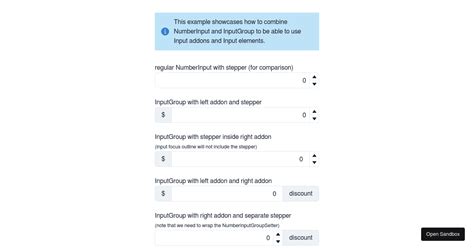 Chakra Ui Numberinputgroup Codesandbox