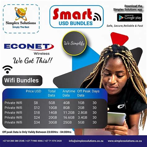 Econet Smart Usd Voice And Data Bundles Wifi Weekly Monthly