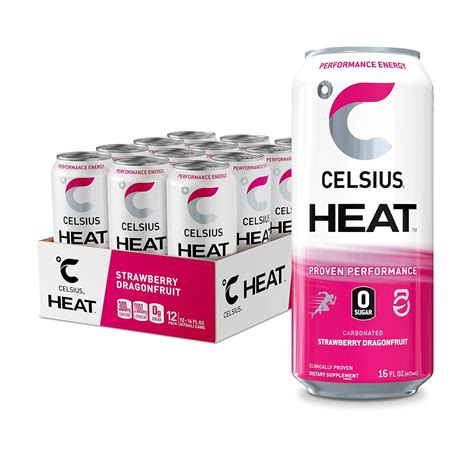 Celsius Heat Strawberry Dragonfruit Performance Energy