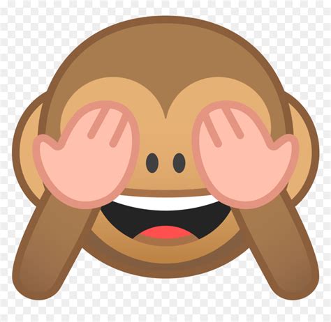 Monkey Covering Mouth Emoji Transparent Fepitchon