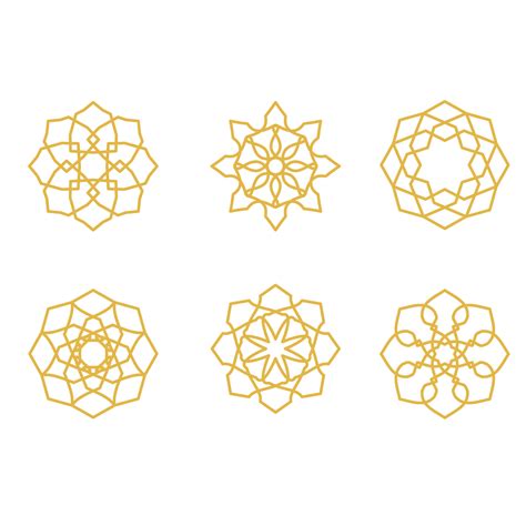 set of islamic geometric ornament shapes 5494076 Vector Art at Vecteezy