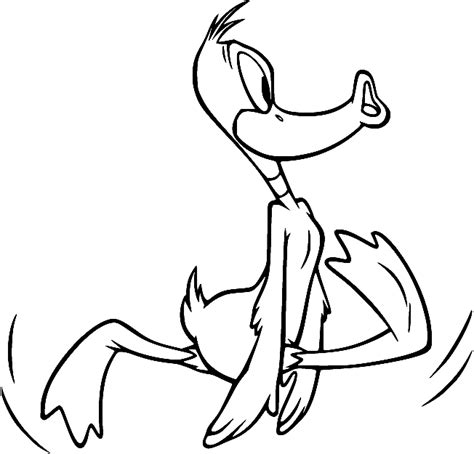 Daffy Duck Running Coloring Page Free Printable Coloring Pages