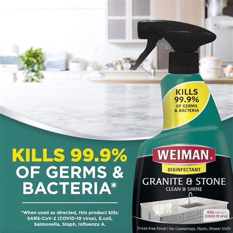 Buy Weiman Disinfectant Granite Daily Clean And Shine 2 Pack With Polishing Cloth Safely Clean