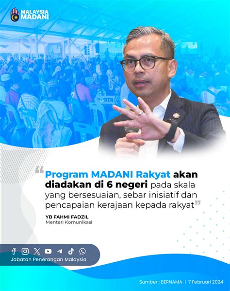 Program Madani Rakyat Akan Diadakan Di Negeri Pada Skala Yang