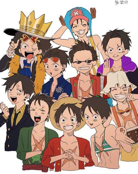 Luffy cosplaying his crew : r/JustOnePiece