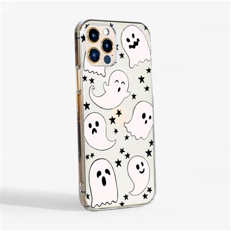 Cute Halloween Ghosts Clear Phone Case For Iphone 14 13 12 Etsy