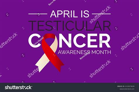 Testicular Cancer Awareness Month Health Awareness Stock Vector