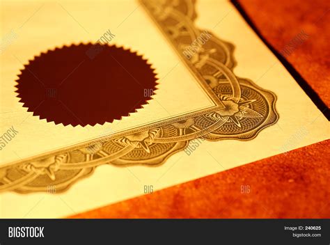 Certificate Seal Image & Photo | Bigstock