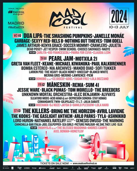 Festival Mad Cool 2025 01 01 Cartel Entradas Y Bandas