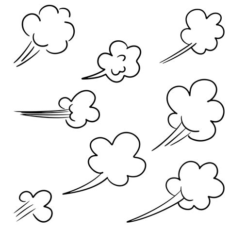 Doodle Sketch Style Of Comic Fart Cloud Hand Drawn Illustration For