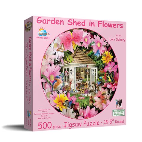 Puzzle Abri de Jardin en Fleur Sunsout 35254 500 pièces Puzzles Chiens