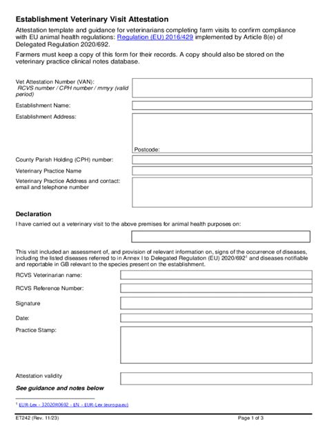 Fillable Online Veterinary Attestation For Exports Of Products Of