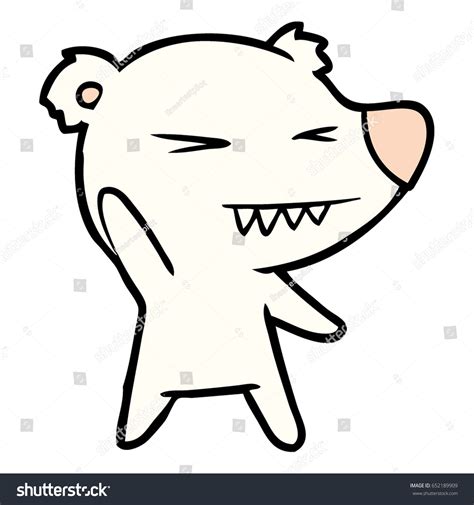 Angry Polar Bear Cartoon Stock Vector (Royalty Free) 652189909 ...