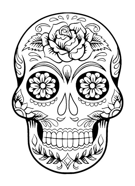 El Dia De Los Muertos Coloriages D El Dia De Los Muertos