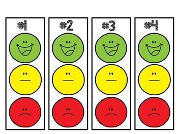 Individual Smiley Face Behavior Clip Chart With Editable Weekly