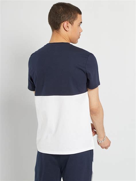 T Shirt Color Block Bleu Kiabi