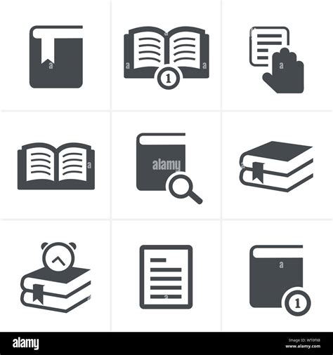 Book Icons Set Vector Design Stock Vector Image And Art Alamy