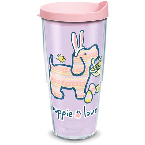 Puppie Love Easter 24 Oz Tumbler With Lid