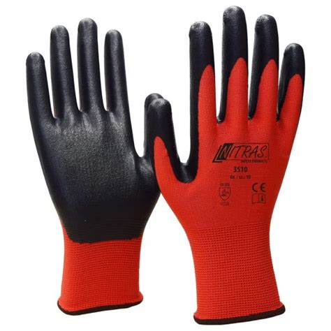 Gants De Protection Nylon Rev Tu Nitrile Nitras Ei Outillage