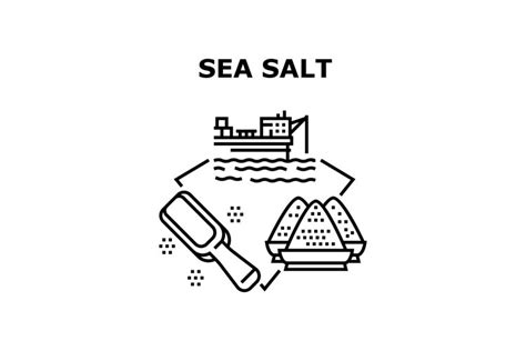 Sea Salt Production Concept Color Illustration (1790952)