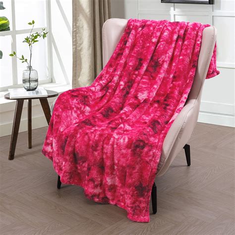 Exclusivo Mezcla Super Soft Tie Dye Blanket Shaggy Plush Decorative