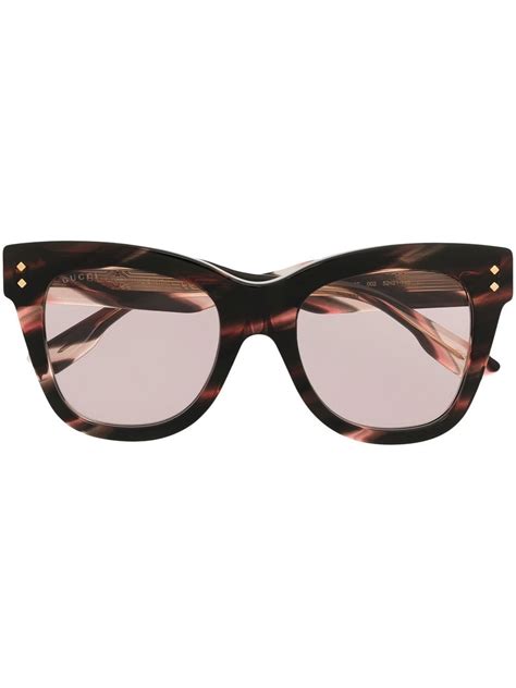 Gucci Tortoise Shell Cat Eye Sunglasses In Brown Modesens