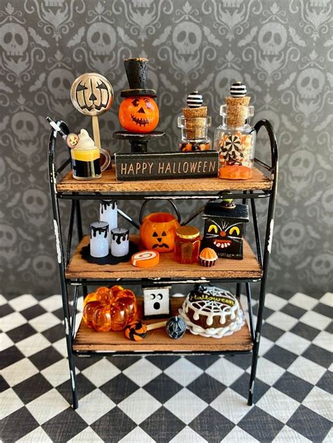 Miniature Halloween Furniture 1 12 Scale Artisan Miniatures Dollhouse